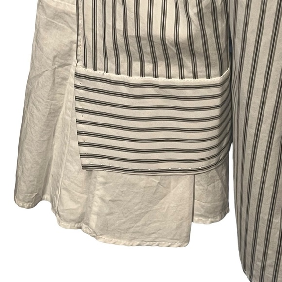 Le Sarte Pettegole stripped button down shirt statement sleeves Made in Italy - Picture 7 of 12